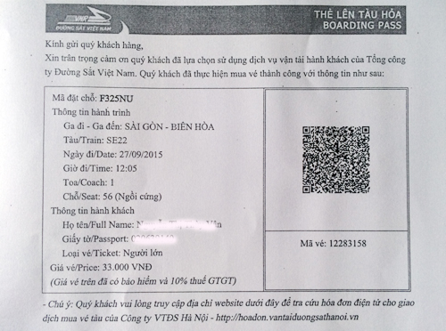 Vé tàu Tết Bính Thân giảm cao nhất 15